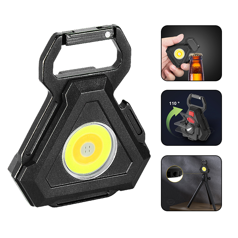 1pcs Mini Led Working Light Portable Pocket Flashlight USB Rechargeable Light Camping Outside Keychains COB Corkscrew Lantern