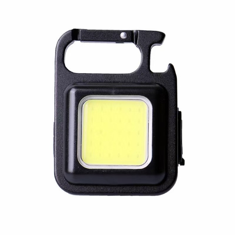 1pcs Mini LED Flashlight Work Light Portable Small Key Chain Emergency Light USB Rechargeable For COB Outdoor Tent Camping Lamp