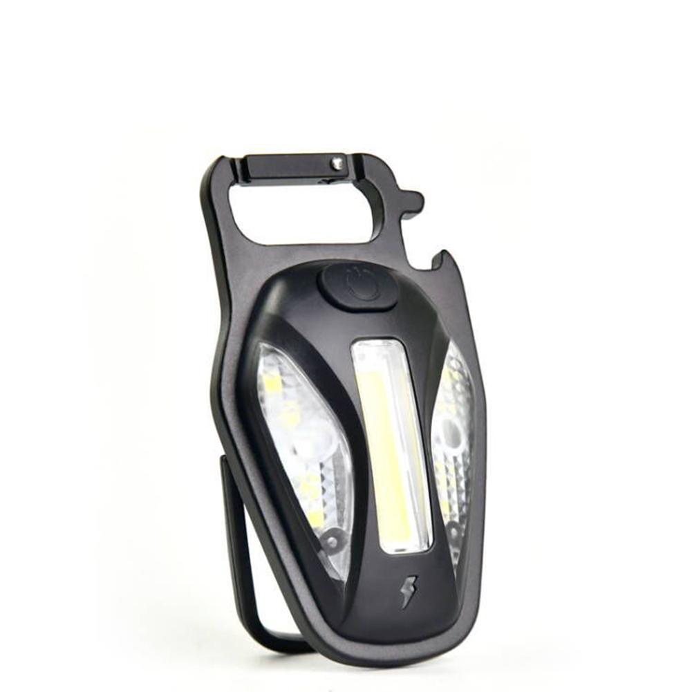Portable Mini Flashlight Keychain Light High-brightness Cob Outdoor Camping Emergency Work Pocket Light Bottle Opener 5 Modes