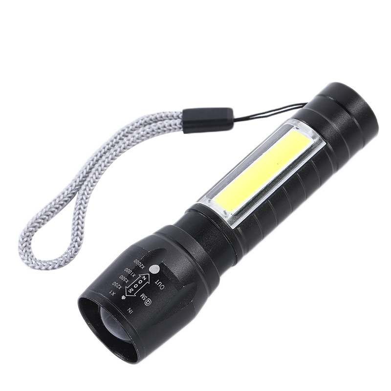 Portable USB Rechargeable LED Flashlight COB+XPE Built-In BatteryTactical Torch Flashlights 3Modes Work Light Emergency Lanterna