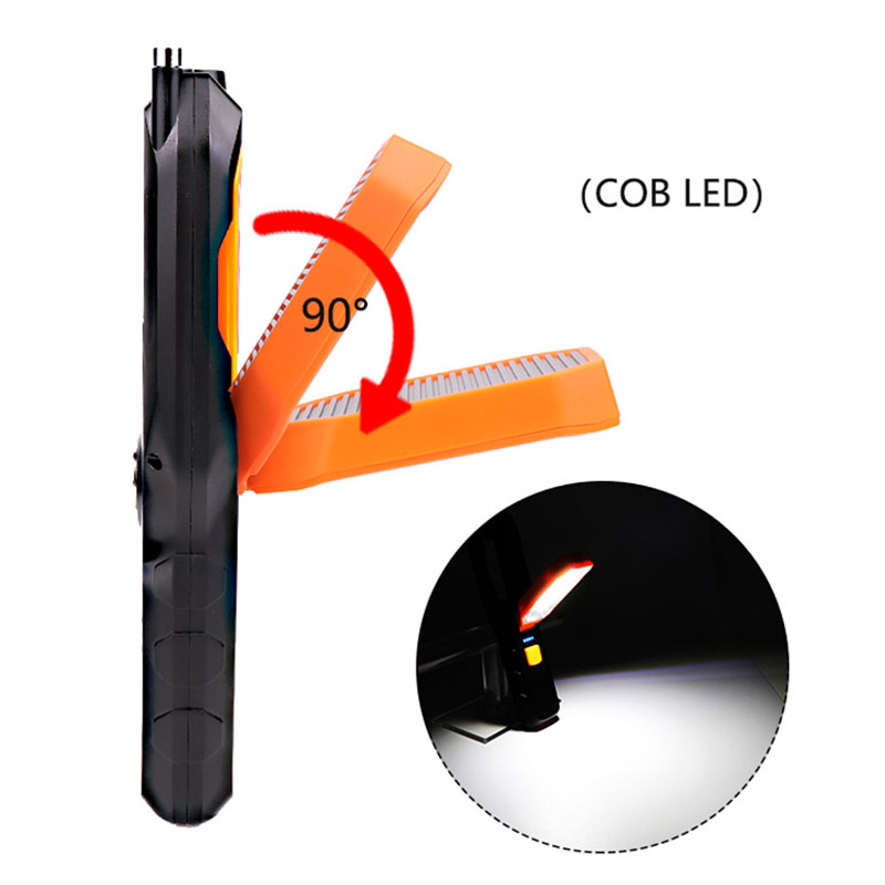 1pcs COB LED Flashlight Rechargeable Portable Lantern USB Working Light Flexible Work Magnetic Lamp Emergency Camping Light Torch