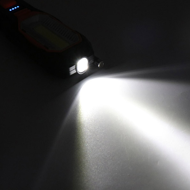 1pcs COB LED Flashlight Rechargeable Portable Lantern USB Working Light Flexible Work Magnetic Lamp Emergency Camping Light Torch