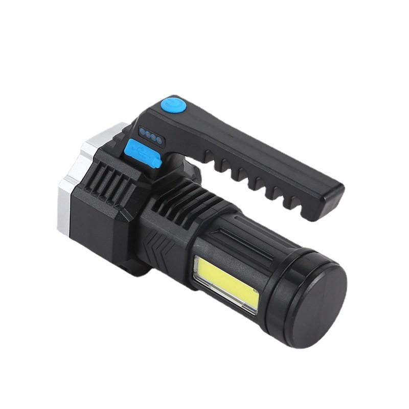 High Power LED Flashlight Powerful USB Rechargeable Torch Handheld Portable Outdoor Lamp Built-in Battery COB 7 LED Flashlights