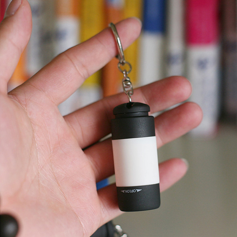 Portable LED Light USB Rechargeable Outdoor Waterproof Keychain  Torch Lamp Lights Multi Color Children's Mini Flashlight