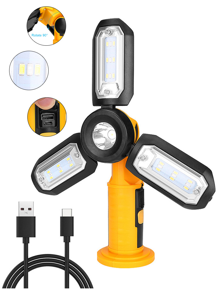Multifunctional Built-in Battery USB Rechargeable Outdoor Repair Emergency Work Light