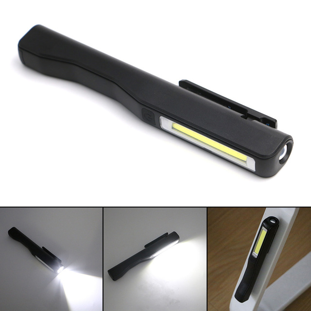 Mini COB LED Flashlight Emergency Working Light with Magnet Pocket Clip Super Bright Camping Multi-purpose Penlight Torch Lamp