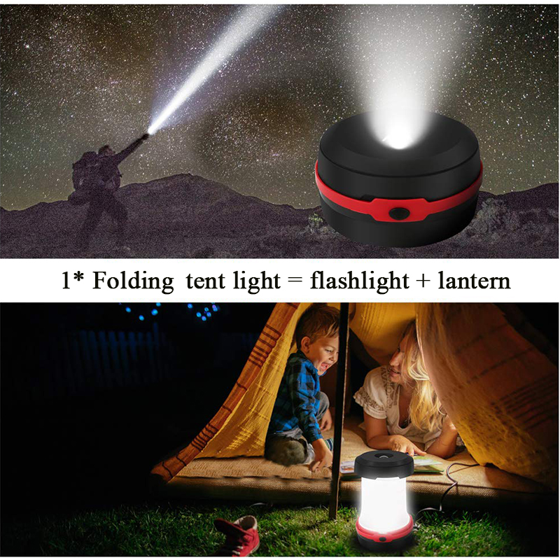 1pcs Multifunction Collapsible Outdoor Tent Lights LED Portable Outdoor Flashlight Mini  Lamp Emergency  Pocket lantern Camping