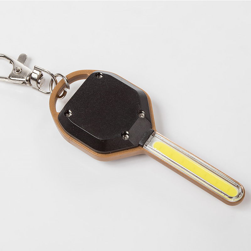 1PCS Mini LED Flashlight Key Shape Emergency Camping Keychain Torch Small Pocket Light For Opening Door Lighting Camping