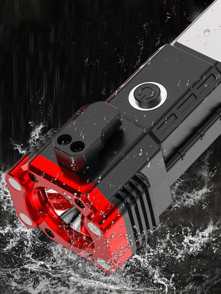 1pcs LED USB Rechargeable Flashlight Torch Light  Waterproof Emergency Self-Rescue Hand Lamp Tactical Light
