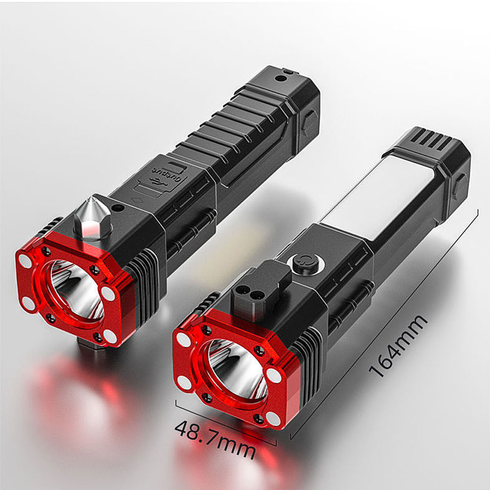 1pcs LED USB Rechargeable Flashlight Torch Light  Waterproof Emergency Self-Rescue Hand Lamp Tactical Light