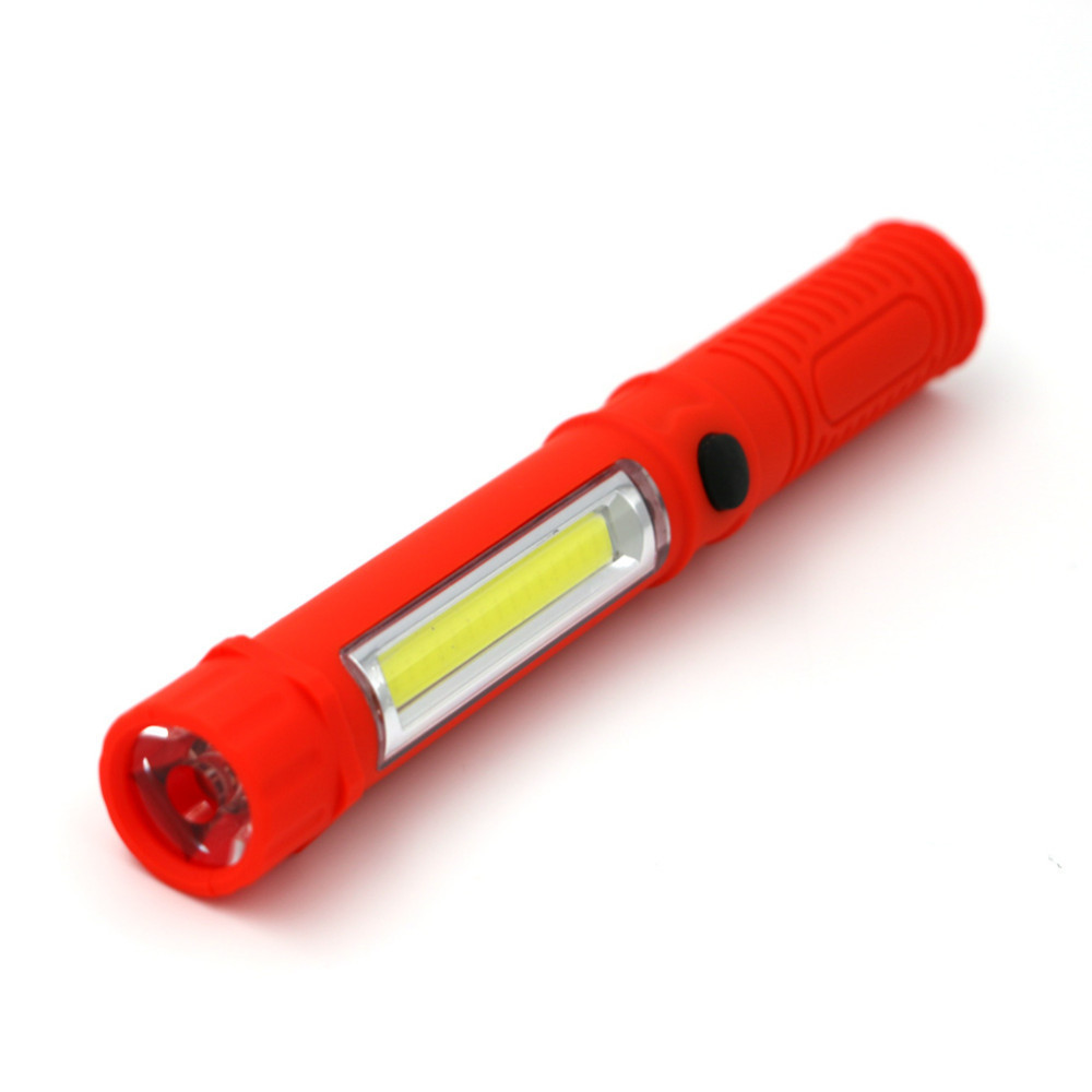 1pcs Portable Mini COB+LED Flashlight Powerful Inspection Waterproof Torch Car Repair Work Light with Magnetic Tail Outdoor Fishing