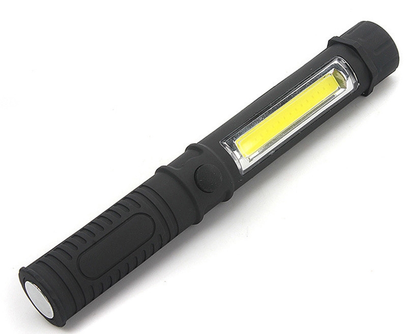 1pcs Portable Mini COB+LED Flashlight Powerful Inspection Waterproof Torch Car Repair Work Light with Magnetic Tail Outdoor Fishing