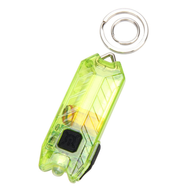 1pcs Rechargeable Tube Portable Compact Torch Keychain Flashlight USB Charging 2 Modes Lamp Keyring Light Mini Outdoor Led
