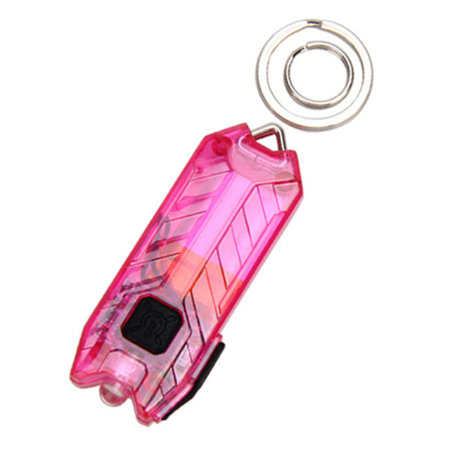 1pcs Rechargeable Tube Portable Compact Torch Keychain Flashlight USB Charging 2 Modes Lamp Keyring Light Mini Outdoor Led