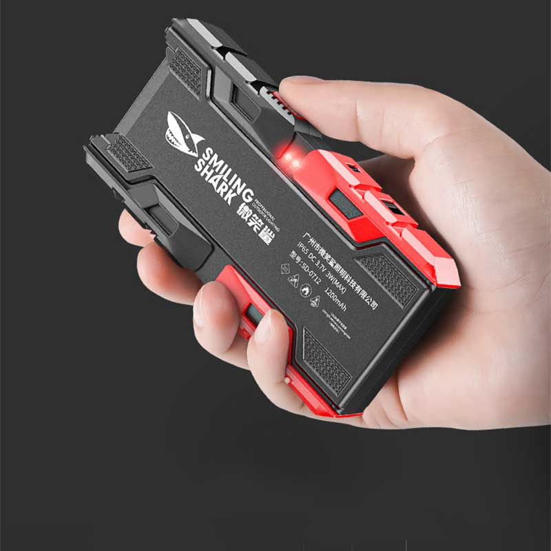 1pcs 2-Core Strong Bright Flashlight Rechargeable Outdoor Multi-function Led Long-range Spotlight Battery Display COB Light