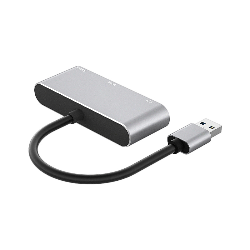 Adapter Cable USB3.0 To HDMI-compatible VGA Two-in-one Adapter Cable USB3.0 Projection Screen VGA With 3.5 Hub Free Drive