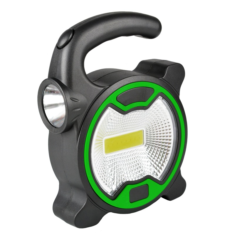 1pcs Portable spotlight 1W LED and 3W COB work lamp mini powerful handle lantern camping fishing cheap price
