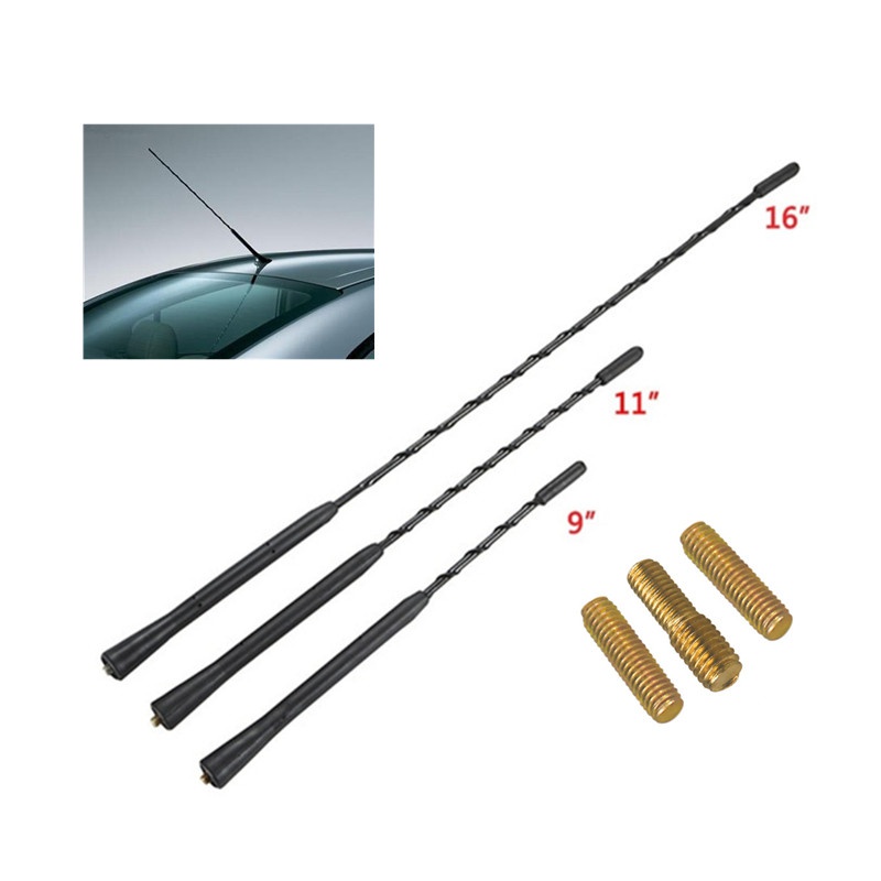1pcs 9/11/16 Inch Universal Car Roof Mast Whip Stereo Radio FM/AM Signal Aerial Amplified Antenna Mast Whip