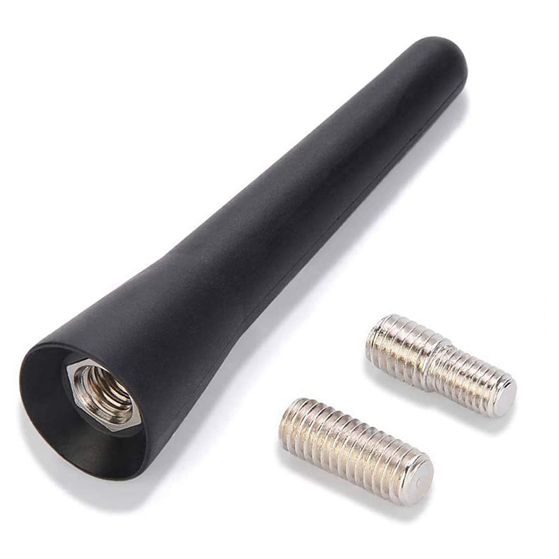 Universal Car Antenna, 6.5 cm (2.5 Inch) Small Short Car Aerial, Mini Car Radio Accessories, FM/AM Inputs M5 M6, Black