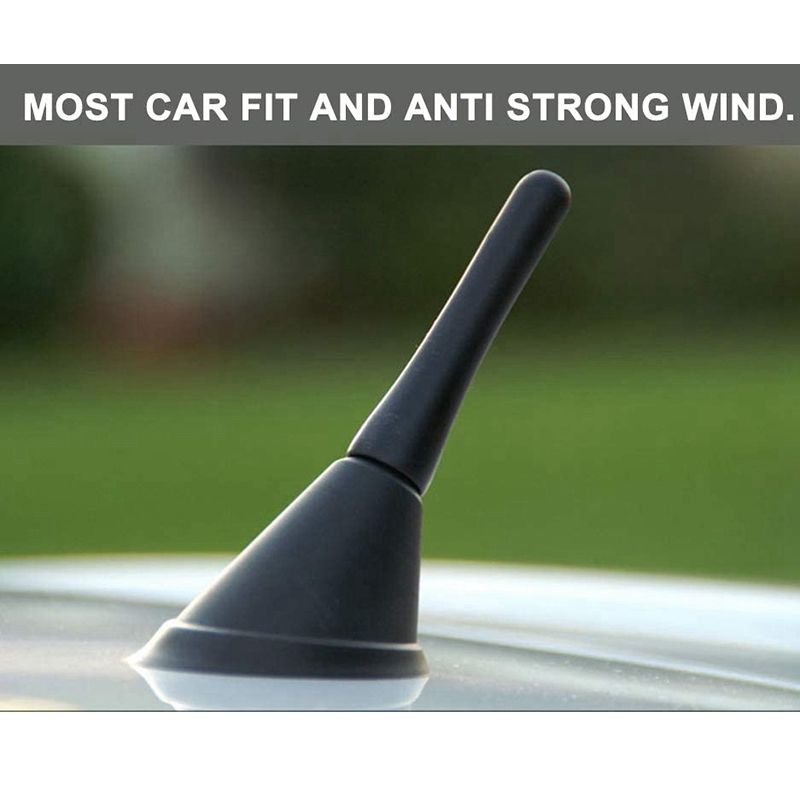 Universal Car Antenna, 6.5 cm (2.5 Inch) Small Short Car Aerial, Mini Car Radio Accessories, FM/AM Inputs M5 M6, Black