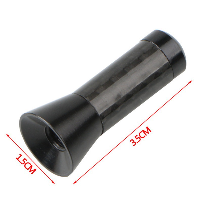1pcs Universal 3.5cm Car Roof Antenna Enhanced Signal FM/AM Carbon Fiber Screw Metal Short Stubby Mast Car Radio Aerial Accessories