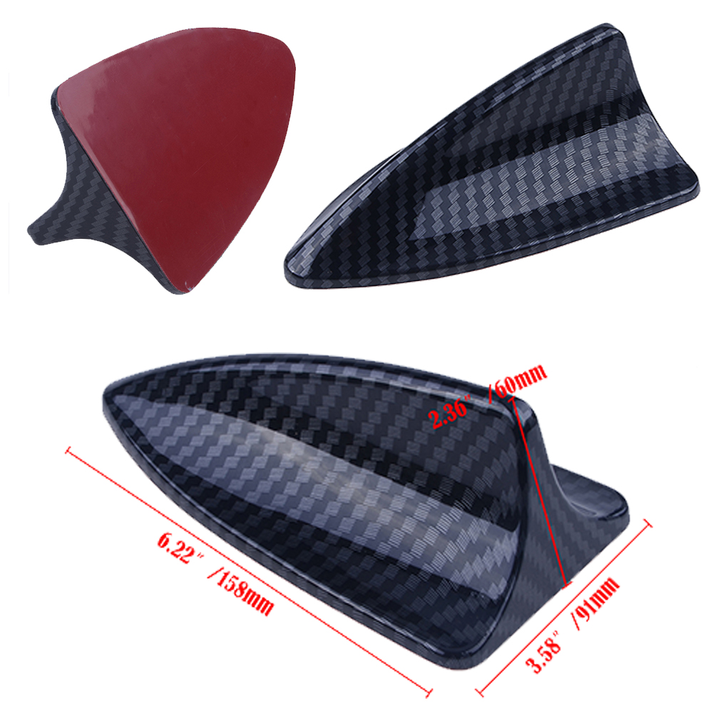 1pcs Decorative Shark Fin Antenna,Carbon Fiber Look,Universal Modeling Decorating Parts, No Function Dummy Aerial Car Accessories
