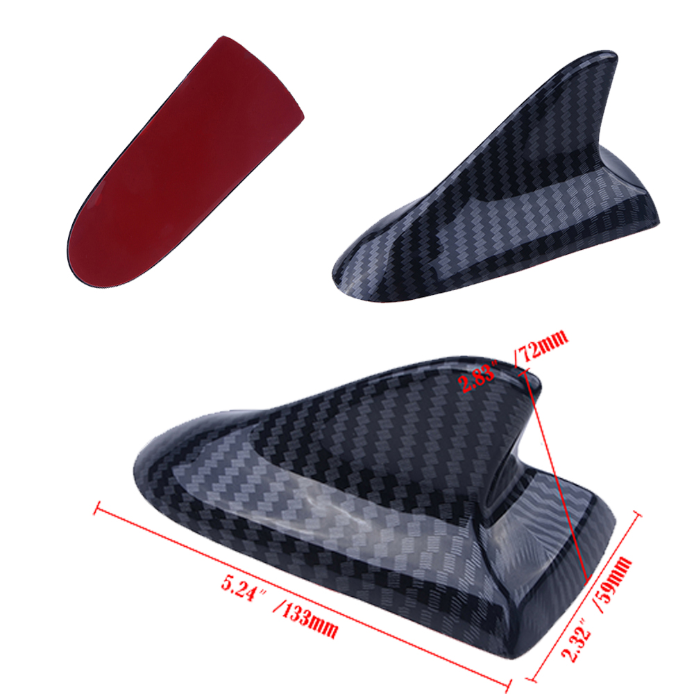 1pcs Decorative Shark Fin Antenna,Carbon Fiber Look,Universal Modeling Decorating Parts, No Function Dummy Aerial Car Accessories