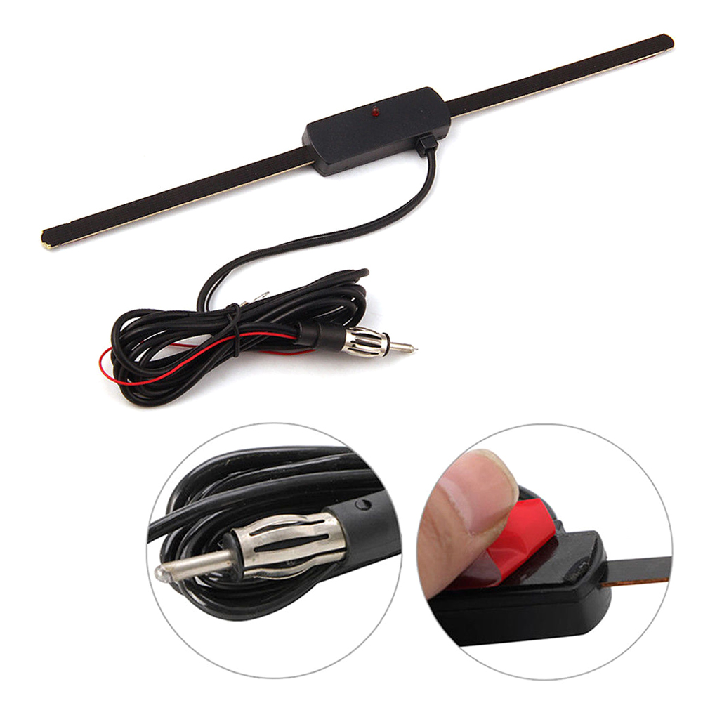 Car Am Fm 12v Radio Antenna Signal Amplifier Booster Windshield  Universal Antena For Automobiles Parts Accessories Tools