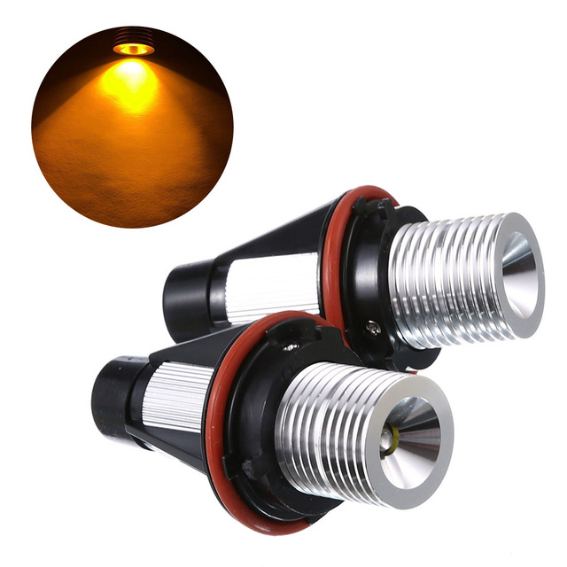 2pcs LED Halogen Car Headlight Angel Eye Light Green Blue Red Yellow White Light For BMW Angel Eyes Lights Bulbs