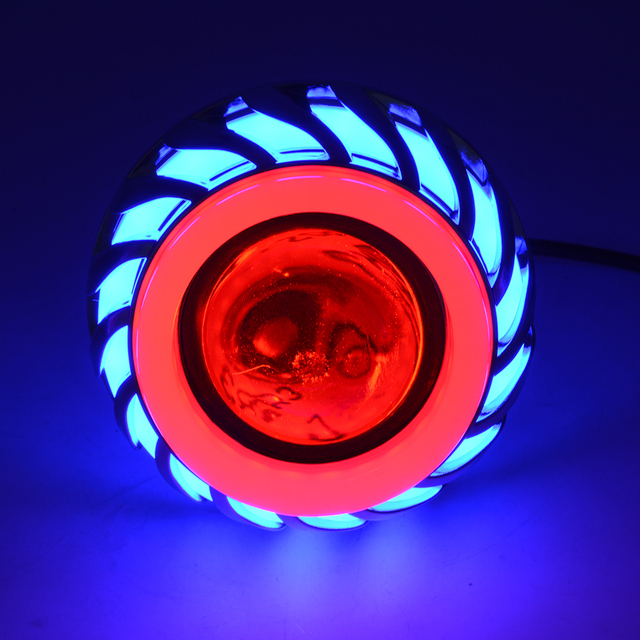 1pcs Motorcycle Electric Car Modified Dual Light Headlight Led Angel Eyes Demon Headlight Burst Flashing Lights Motorcycle-styling