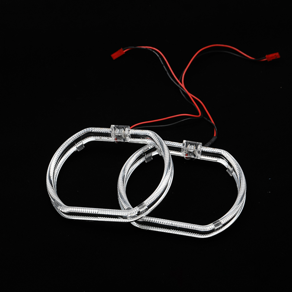 2pcs 120mm Square Led Angle Eyes with Acrylic Covers Car Halo Rings Kit Super Bright White Headlights Angel Eye Retrofit 12~24V