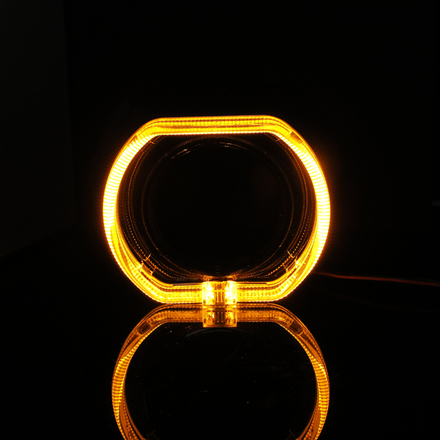 2pcs 120mm Square Led Angle Eyes with Acrylic Covers Car Halo Rings Kit Super Bright White Headlights Angel Eye Retrofit 12~24V