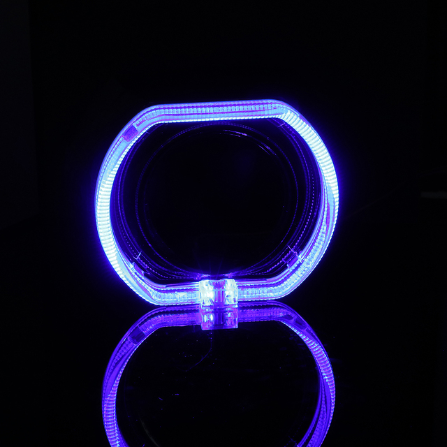 2pcs 120mm Square Led Angle Eyes with Acrylic Covers Car Halo Rings Kit Super Bright White Headlights Angel Eye Retrofit 12~24V