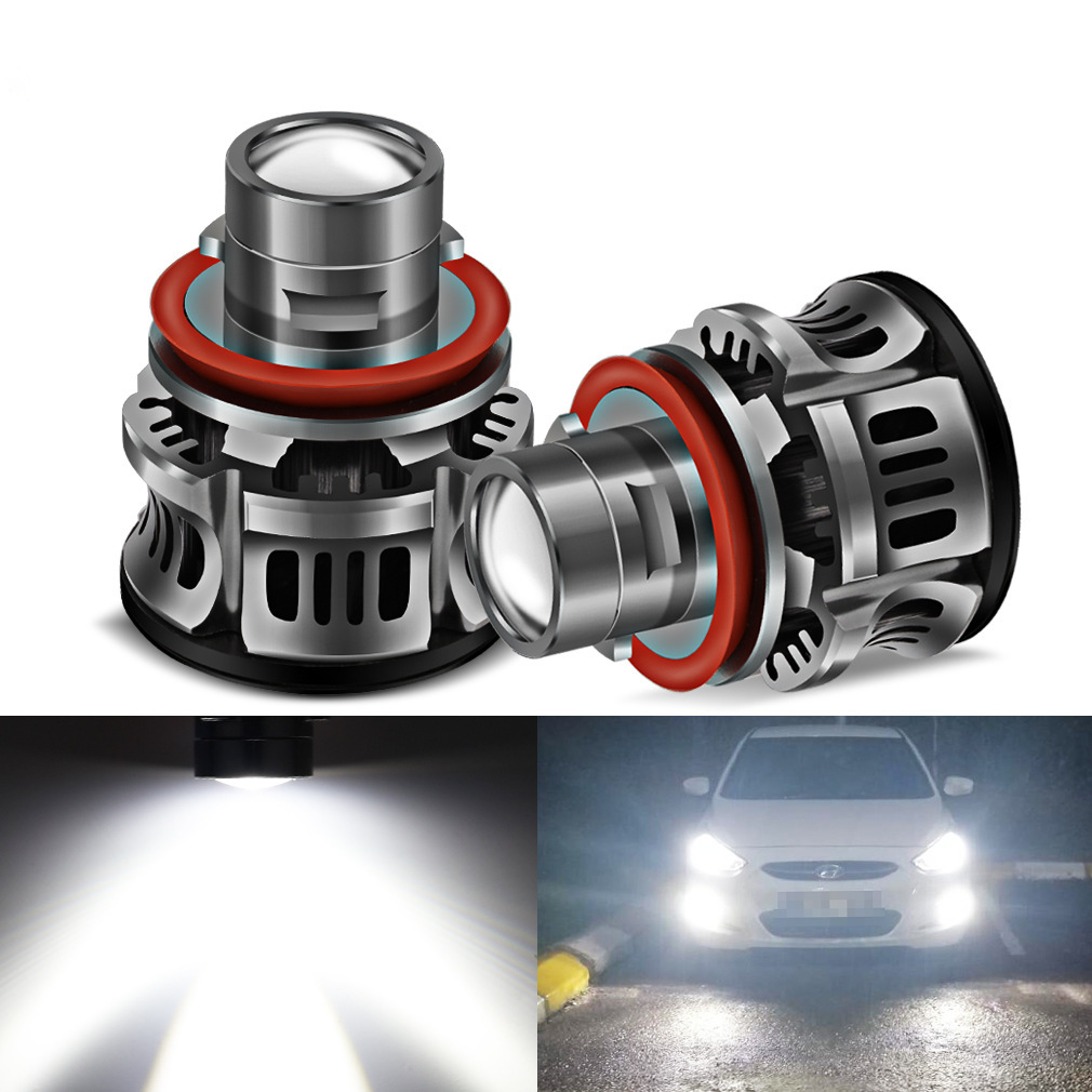 2pcs 12V Lenses for headlights H11 LED projector headlight for Car 9006 HB4 9005 HB3 LED projector lens Devil angel eyes led Light