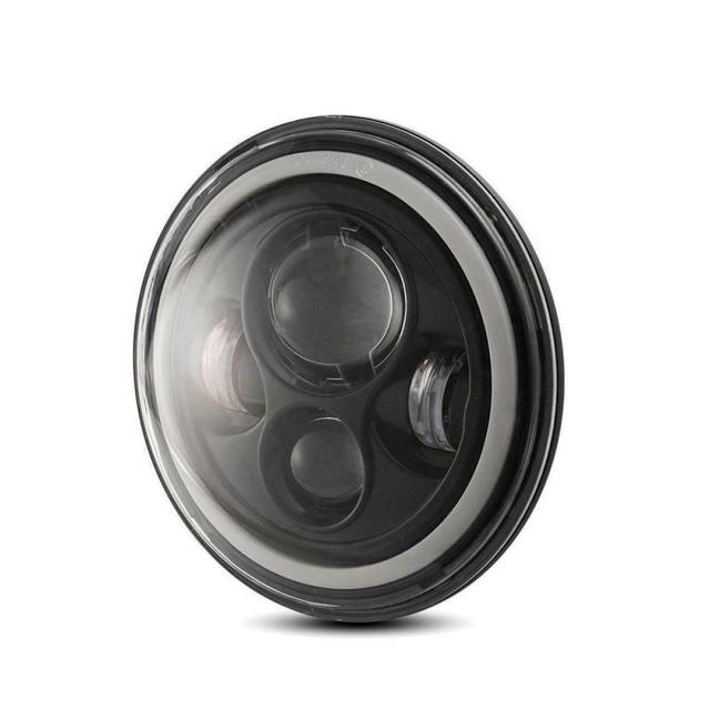 2PCS Wrangler 7 inch LED 60W low beam LED halo angel eye daytime running light amber turn signal 12V