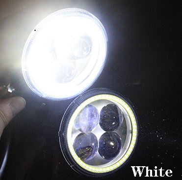2pcs LED Motorcycle HeadLight Halo angel eyes Ring Motor Car 4D Lens Fog Lamp Work Flash light Auto spot light 12V 24V