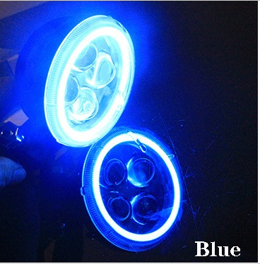 2pcs LED Motorcycle HeadLight Halo angel eyes Ring Motor Car 4D Lens Fog Lamp Work Flash light Auto spot light 12V 24V