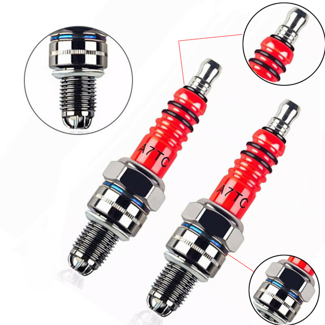 Spark Plug A7TC High Performance 3-Electrode For GY6 50cc-150cc Scooter Motorcycle 10mm Spark Plug Accessories