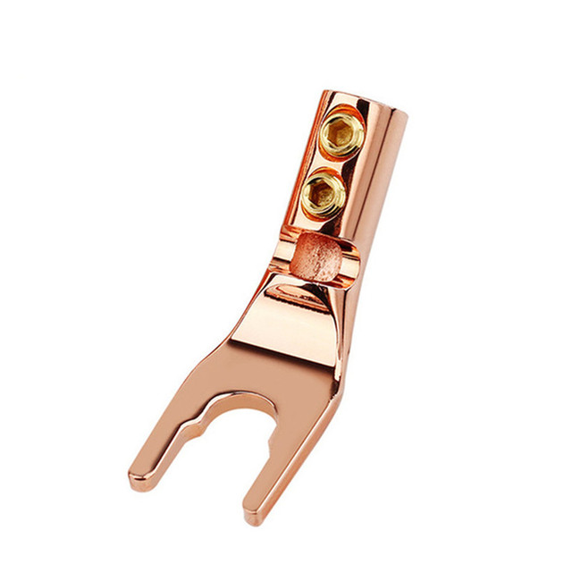 U/Y Fork Spade Banana Plug Soldering Wire Bananas Connectors Gold Silver Copper Speaker Terminal Audio Jack With Screw Amplifier