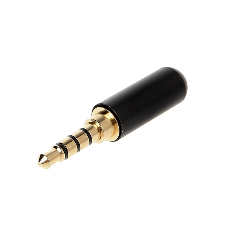 2pcs 3.5mm Audio Connector 4 Poles Headphone Jack Male Plug Earphone Repair Cable Solder Wire DIY AUX 3.5 Jack Adapter