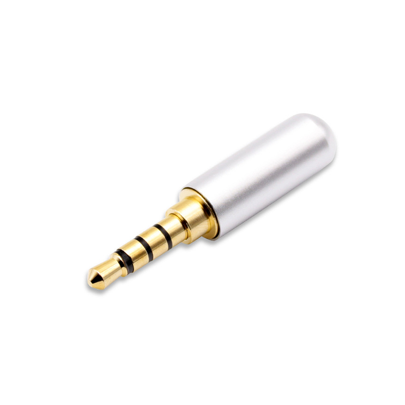 2pcs 3.5mm Audio Connector 4 Poles Headphone Jack Male Plug Earphone Repair Cable Solder Wire DIY AUX 3.5 Jack Adapter