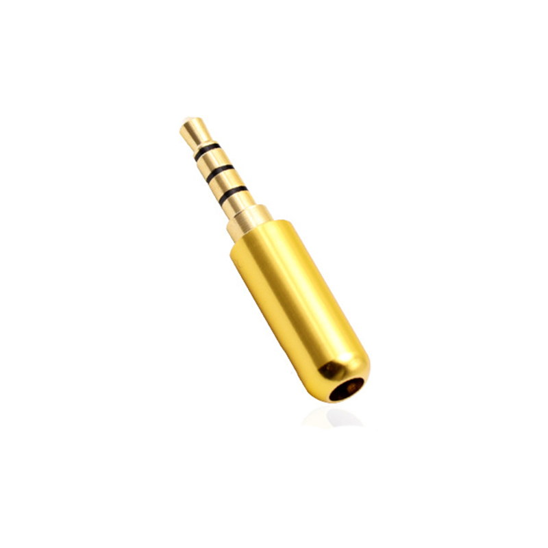 2pcs 3.5mm Audio Connector 4 Poles Headphone Jack Male Plug Earphone Repair Cable Solder Wire DIY AUX 3.5 Jack Adapter