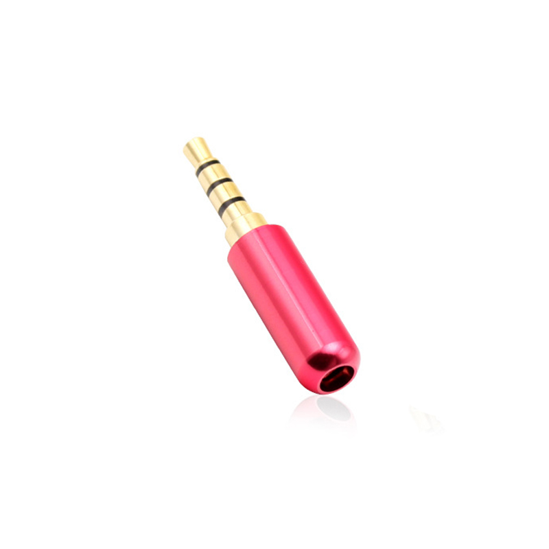 2pcs 3.5mm Audio Connector 4 Poles Headphone Jack Male Plug Earphone Repair Cable Solder Wire DIY AUX 3.5 Jack Adapter
