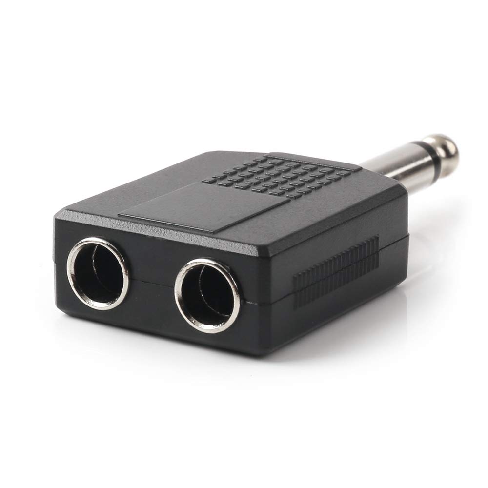 Stereo Audio Jack Plug Adapter Single Male to Female Dual Mono Stereo Jack Headphone Microphone Y Splitter Converter