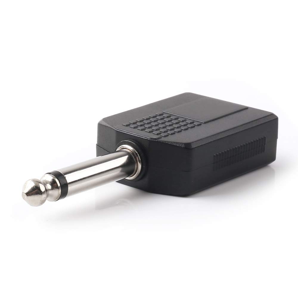 Stereo Audio Jack Plug Adapter Single Male to Female Dual Mono Stereo Jack Headphone Microphone Y Splitter Converter