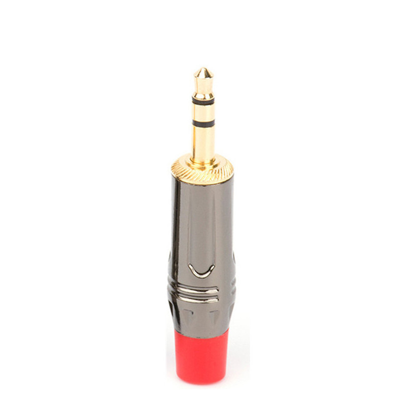 1pc 3.5mm Jack Headphone Adapter 3 Poles Gold Plated Audio Plug Solder DIY Replace Mobile Phone Earphone Cable 3.5 mm AUX Connector