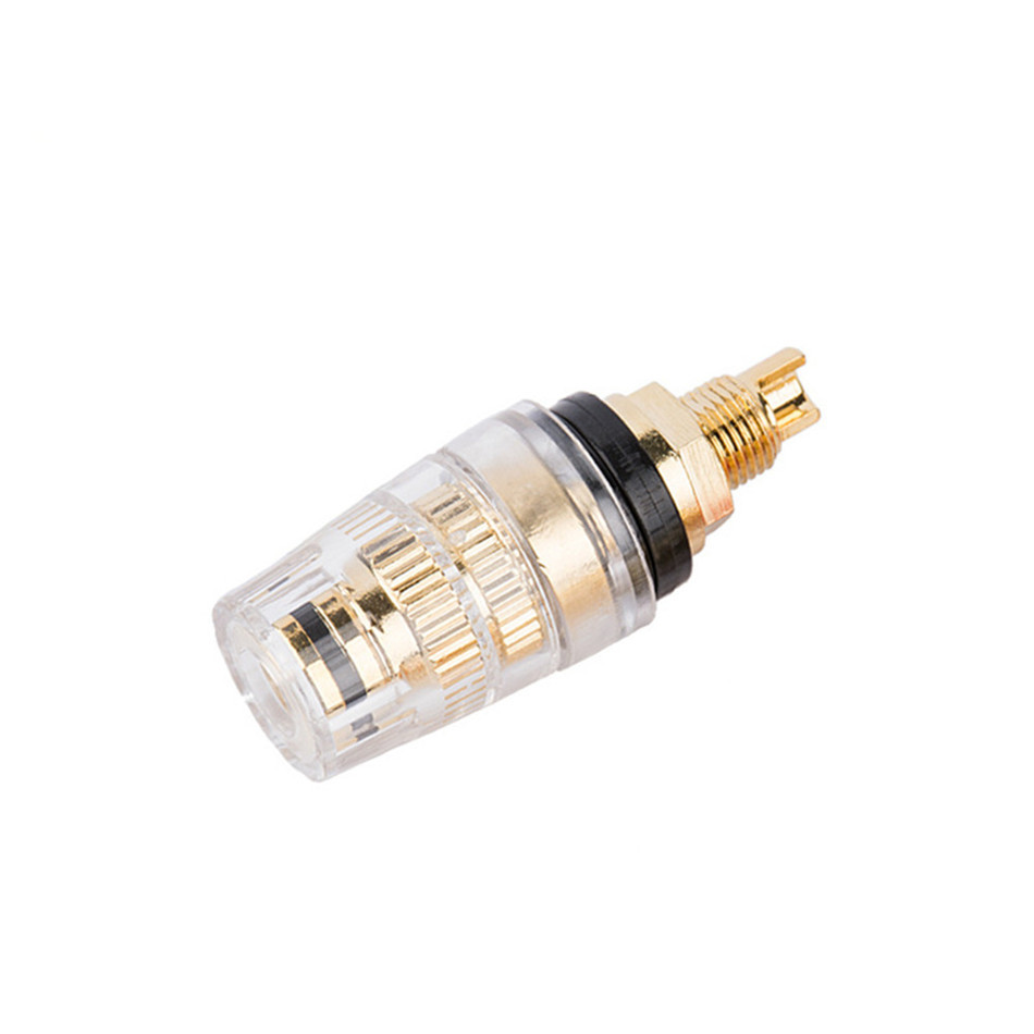 1pair Gold Plated Speaker Terminal Binding Post Amplifier Connector Suitable For 5mm Banana Plug Connectors Solder Audio Adapter