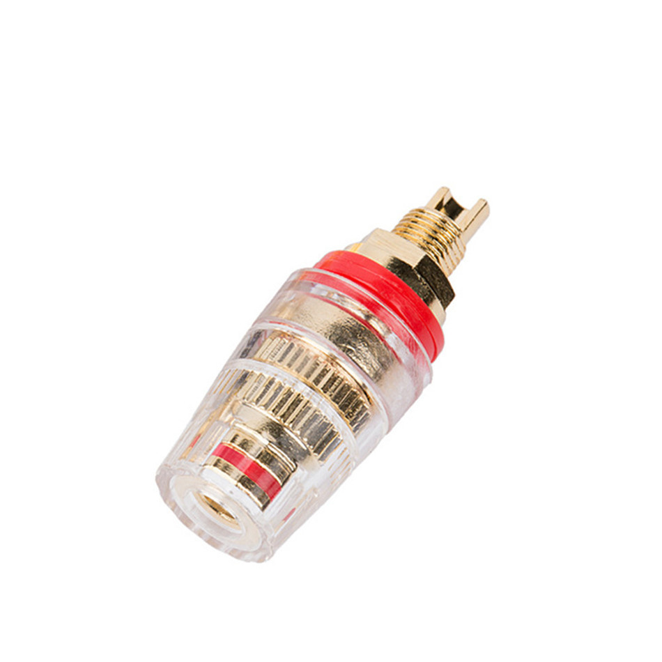 1pair Gold Plated Speaker Terminal Binding Post Amplifier Connector Suitable For 5mm Banana Plug Connectors Solder Audio Adapter