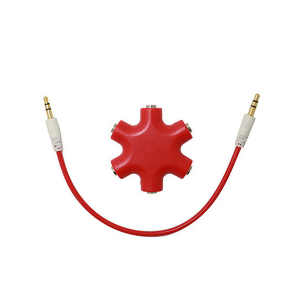 3.5mm Earphone Audio Splitter 1 Male to 1 2 3 4 5 Female Cable 5 Way Port Aux Music Sound Output Cables Stereo Headset Extension