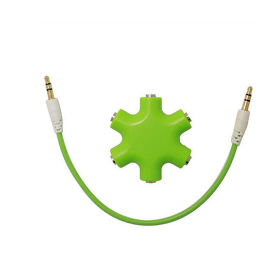 3.5mm Earphone Audio Splitter 1 Male to 1 2 3 4 5 Female Cable 5 Way Port Aux Music Sound Output Cables Stereo Headset Extension